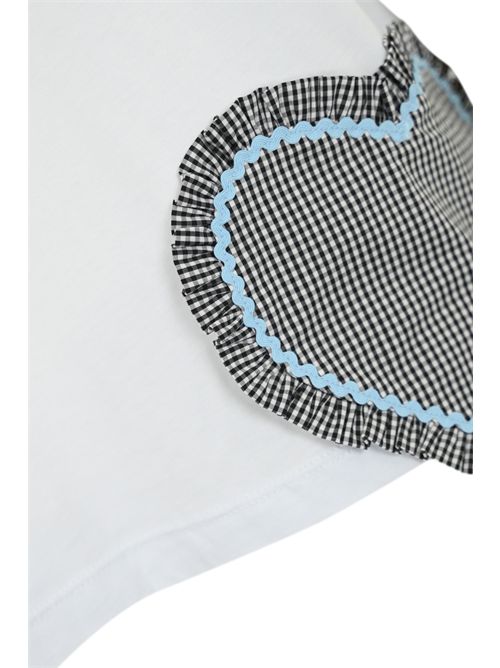 T-shirt con patch cuore Bianco Nero FRONT STREET | 3431901